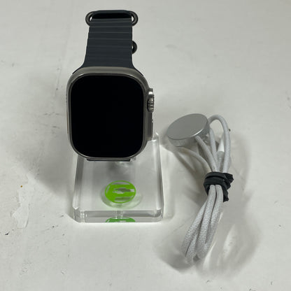 Unlocked Apple Watch Ultra 49MM Natural Titanium Black Ocean Band NNH83LW/A