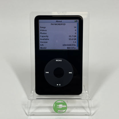 Apple iPod Classic 5th Gen 60GB Black MA147LL/A