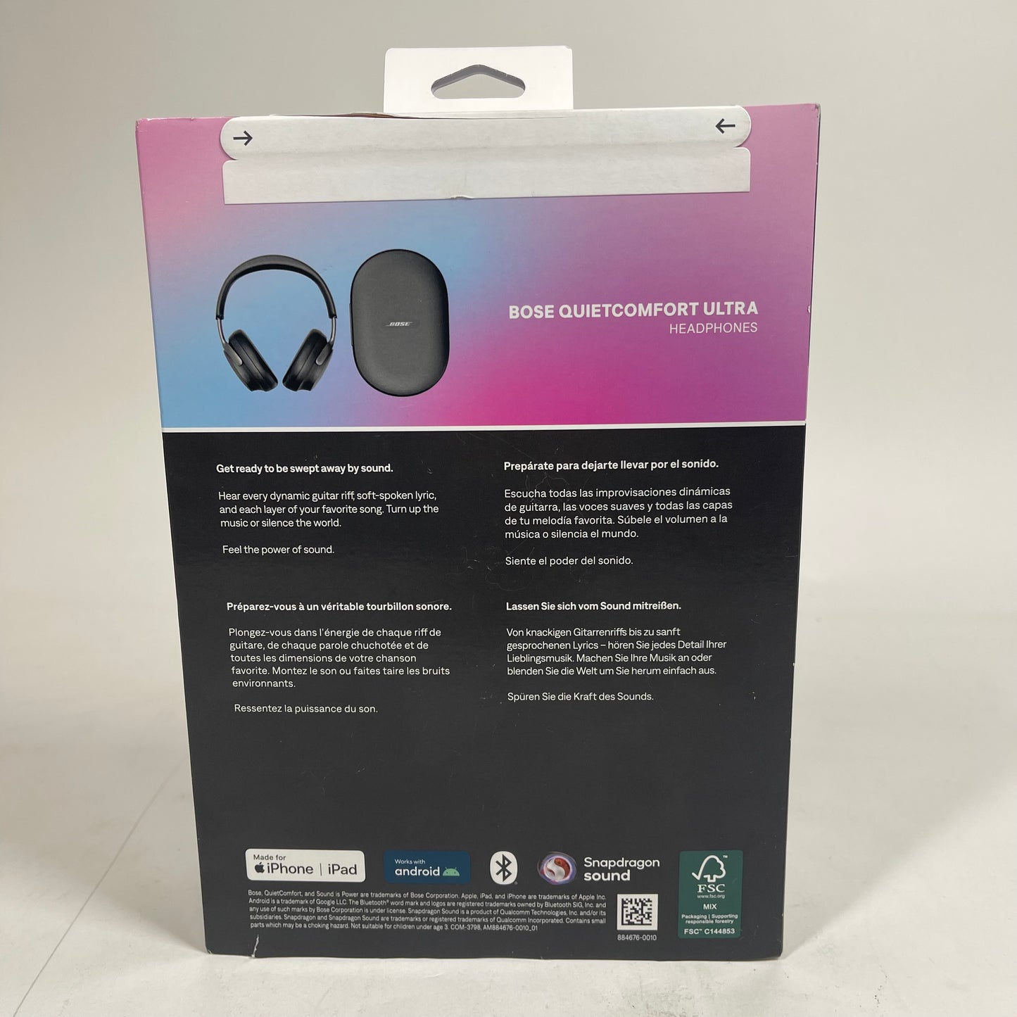 New Bose QuietComfort Ultra Over-Ear Noise Cancelling Bluetooth Headphones Black