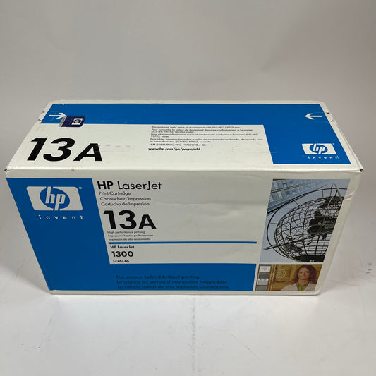 New HP LaserJet 1300 13A Q2613A Black Toner Cartridge Blue Box