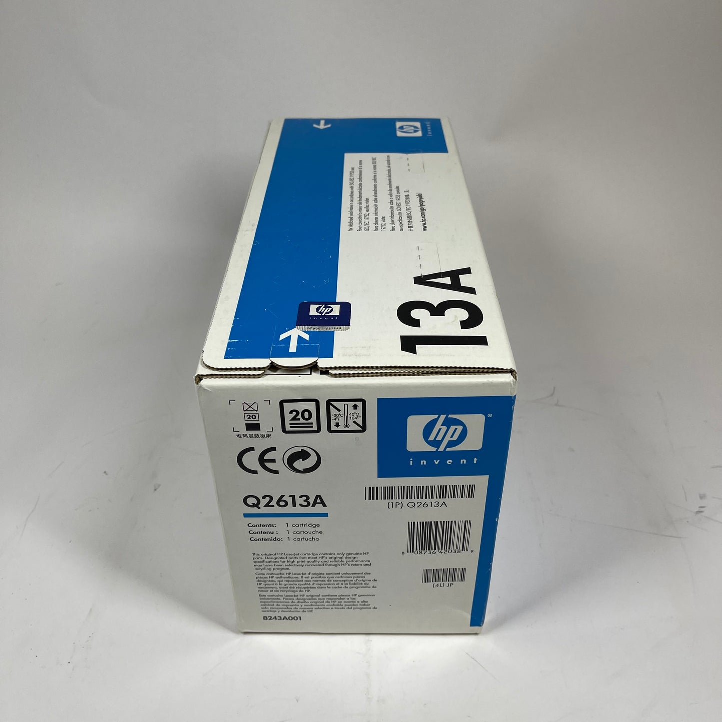 New HP LaserJet 1300 13A Q2613A Black Toner Cartridge Blue Box