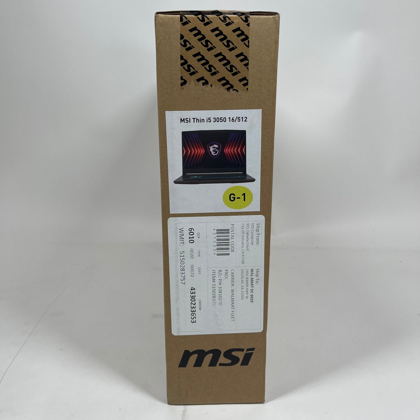 MSI Thin 15 B13UC-1000US i5-13420H 16GB RAM 512GB