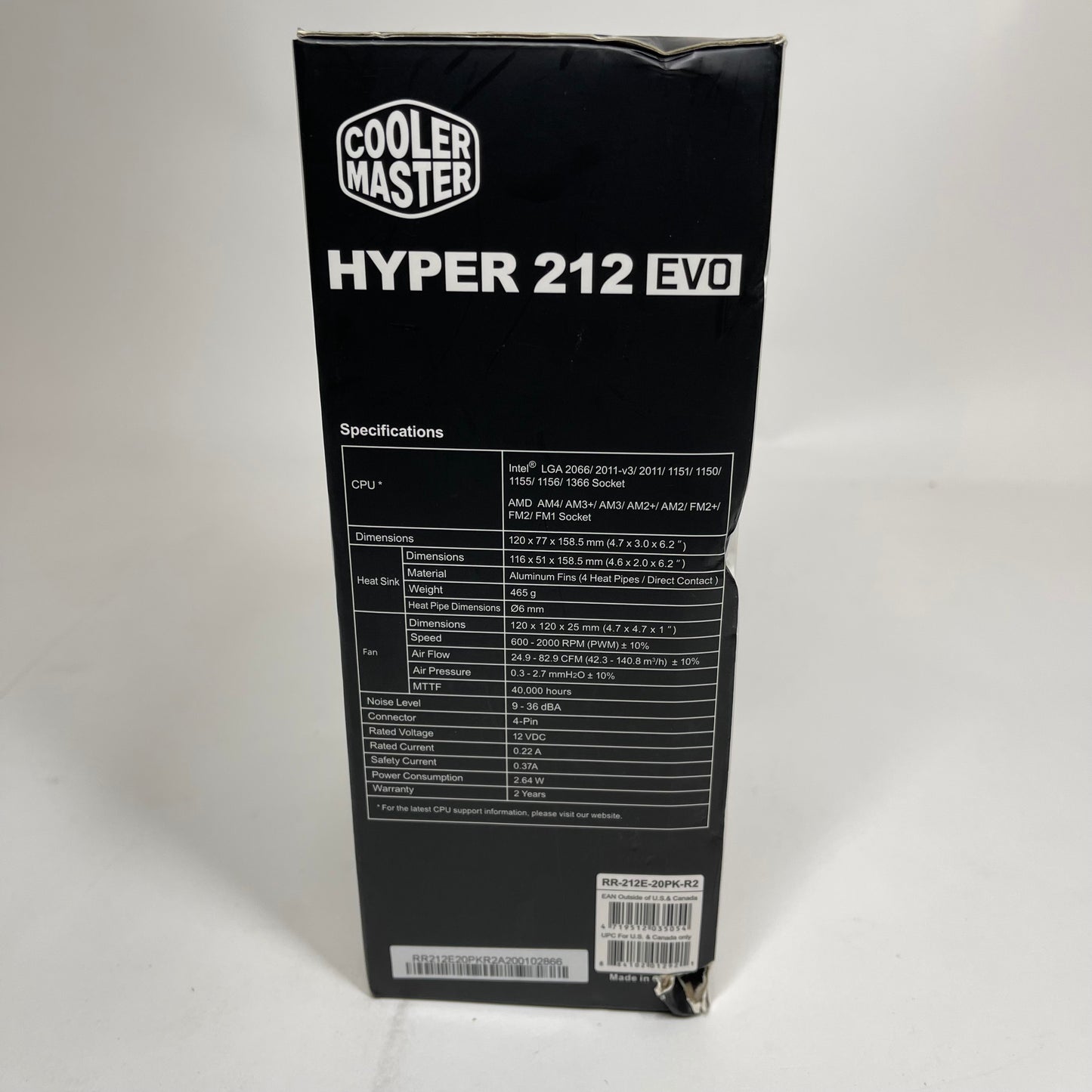 New Cooler Master Hyper 212 Evo Heatsink and CPU Fan RR-212E-20PK-R2