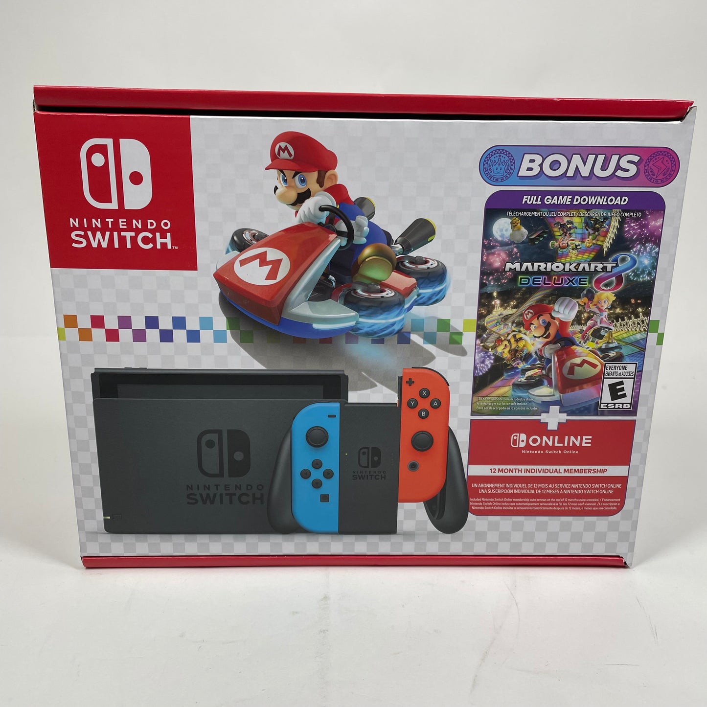 New Nintendo Switch v2 Mario Kart 8 Bundle Video Game Console HAC-001(-01)