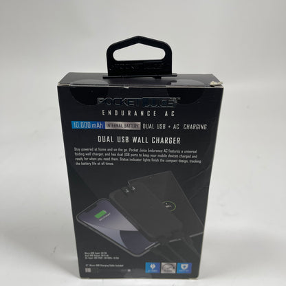 New Pocket Juice Endurance AC: Dual USB Wall Charger 10,000 mAh