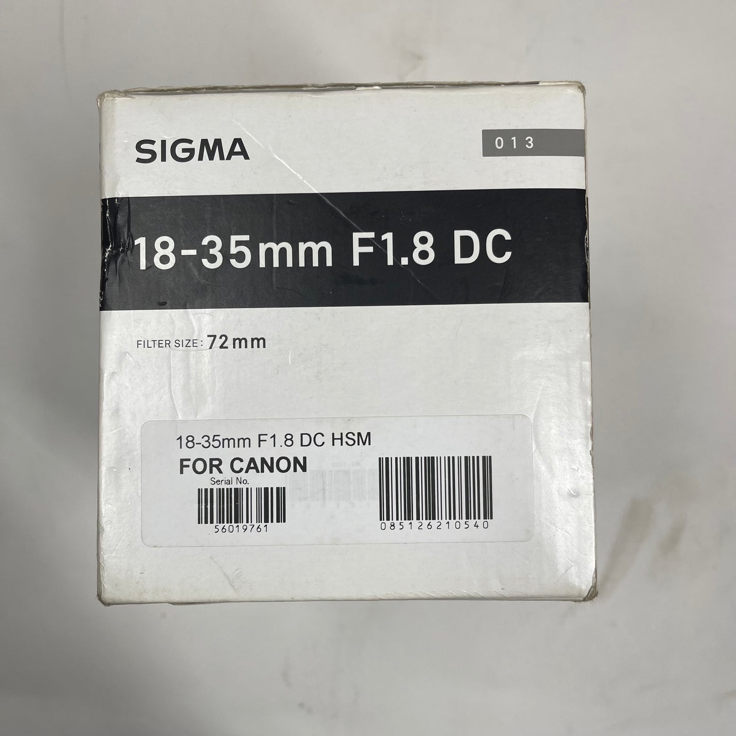 Sigma 18-35mm F1.8 DC HSM 35mm f/1.8 For Canon