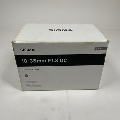 Sigma 18-35mm F1.8 DC HSM 35mm f/1.8 For Canon