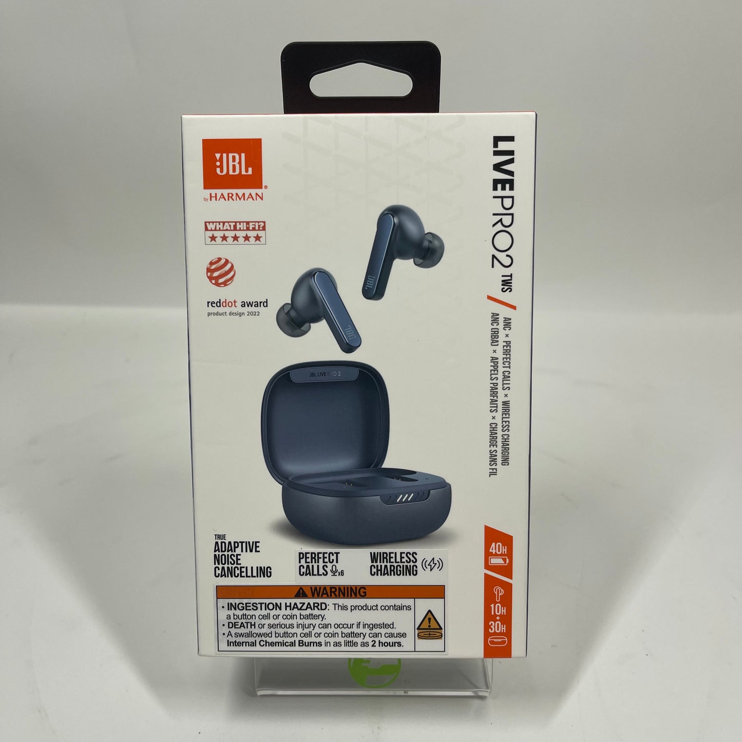 New JBL Live Pro2 TWS Wireless Active Noise Canceling Earbuds Navy Blue