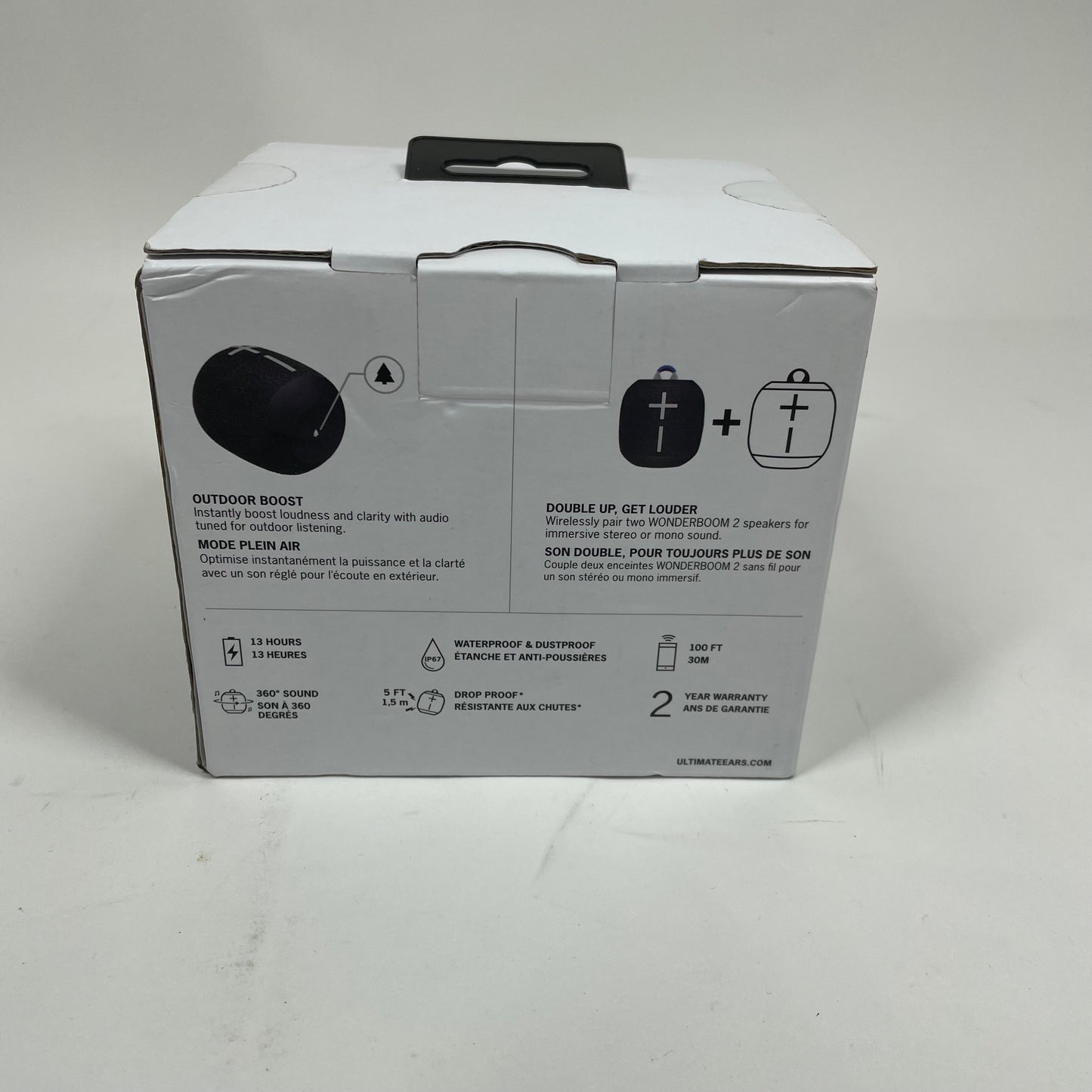 New Ultimate Ears WONDERBOOM 2 EXC Waterproof Wireless Bluetooth Speaker Black