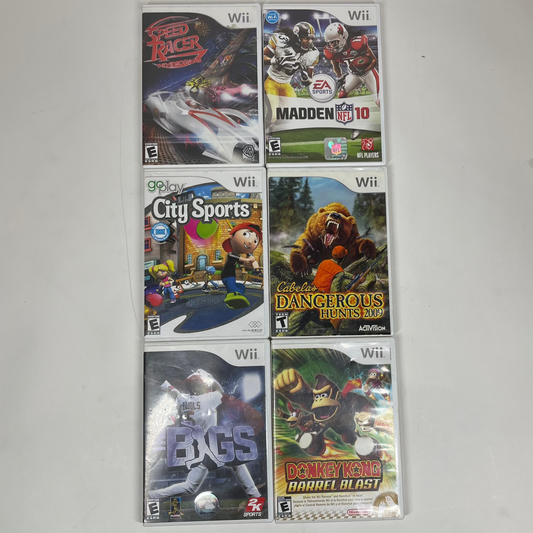 Lot of 6 Nintendo Wii Games