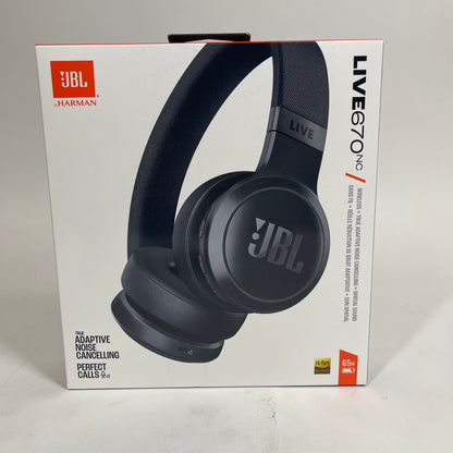 New JBL Live 670NC Active Noise Cancellation Headphones Black JBLLIVE670NCBLKAM