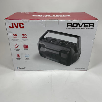 New JVC Rover Portable Indoor/Outdoor Wireless Speaker Black XS-S521PB