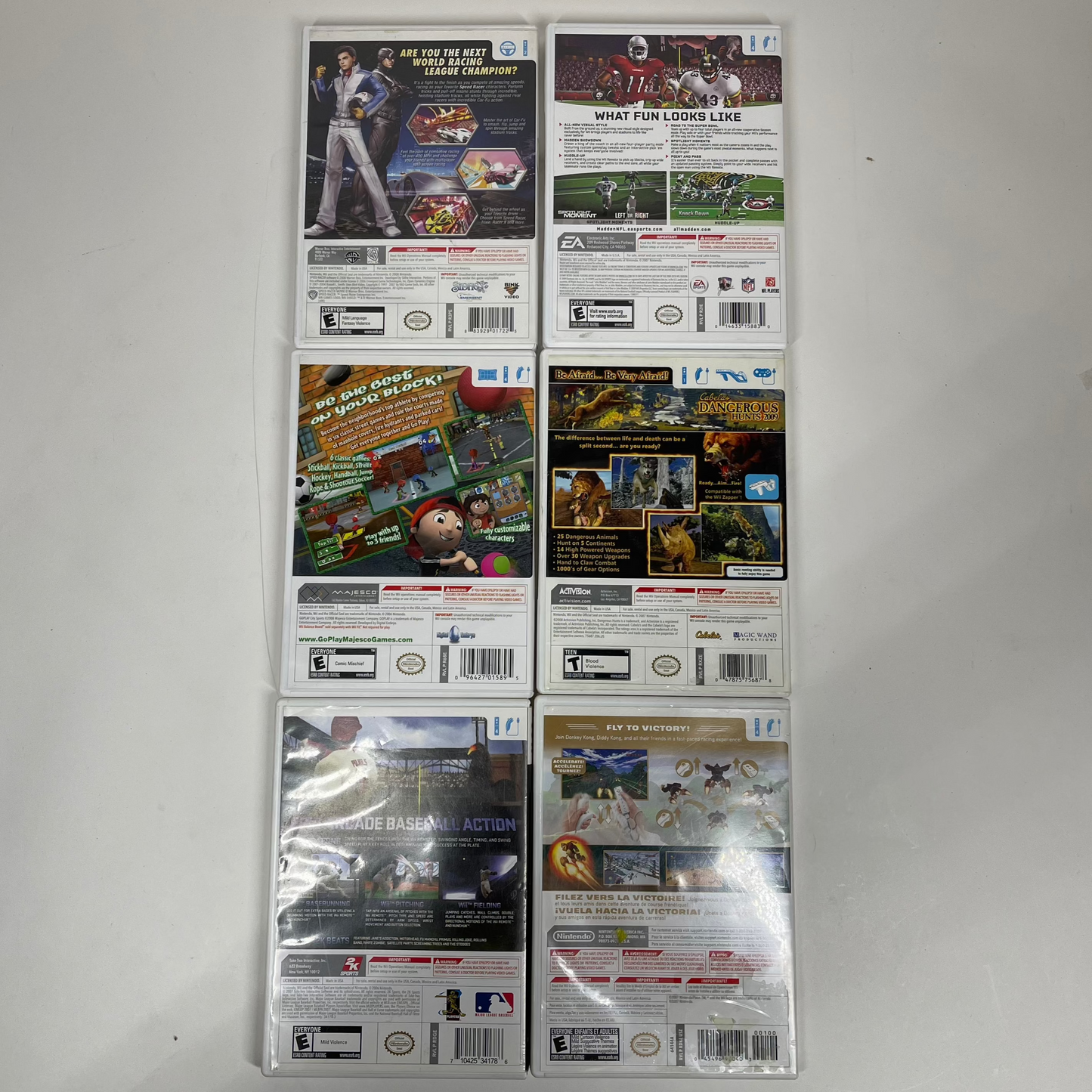 Lot of 6 Nintendo Wii Games