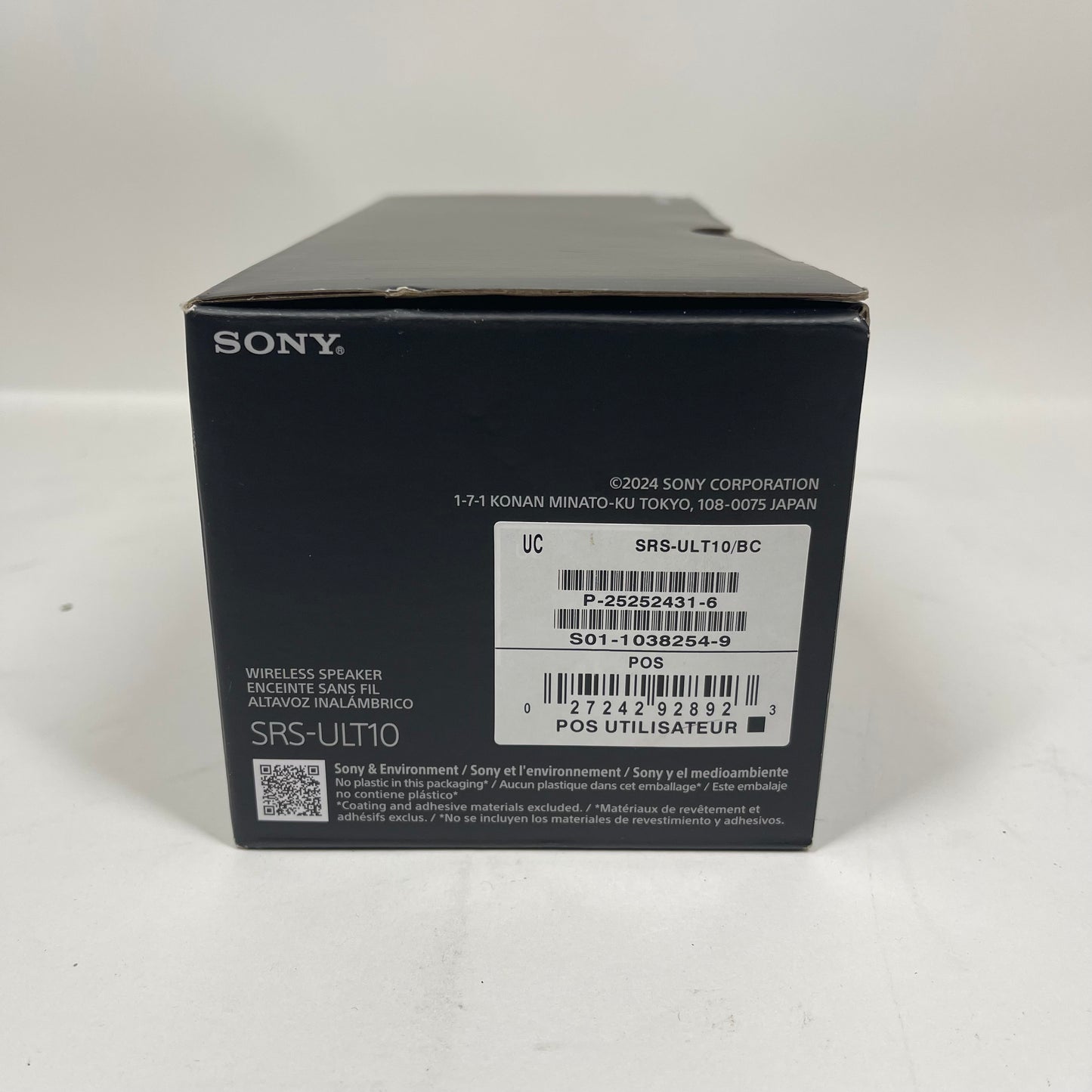 New Sony ULT Power Sound Wireless Speaker Black SRS-ULT10