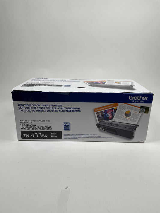 New Brother TN-433BK Black Toner Cartridge