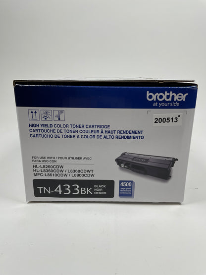 New Brother TN-433BK Black Toner Cartridge