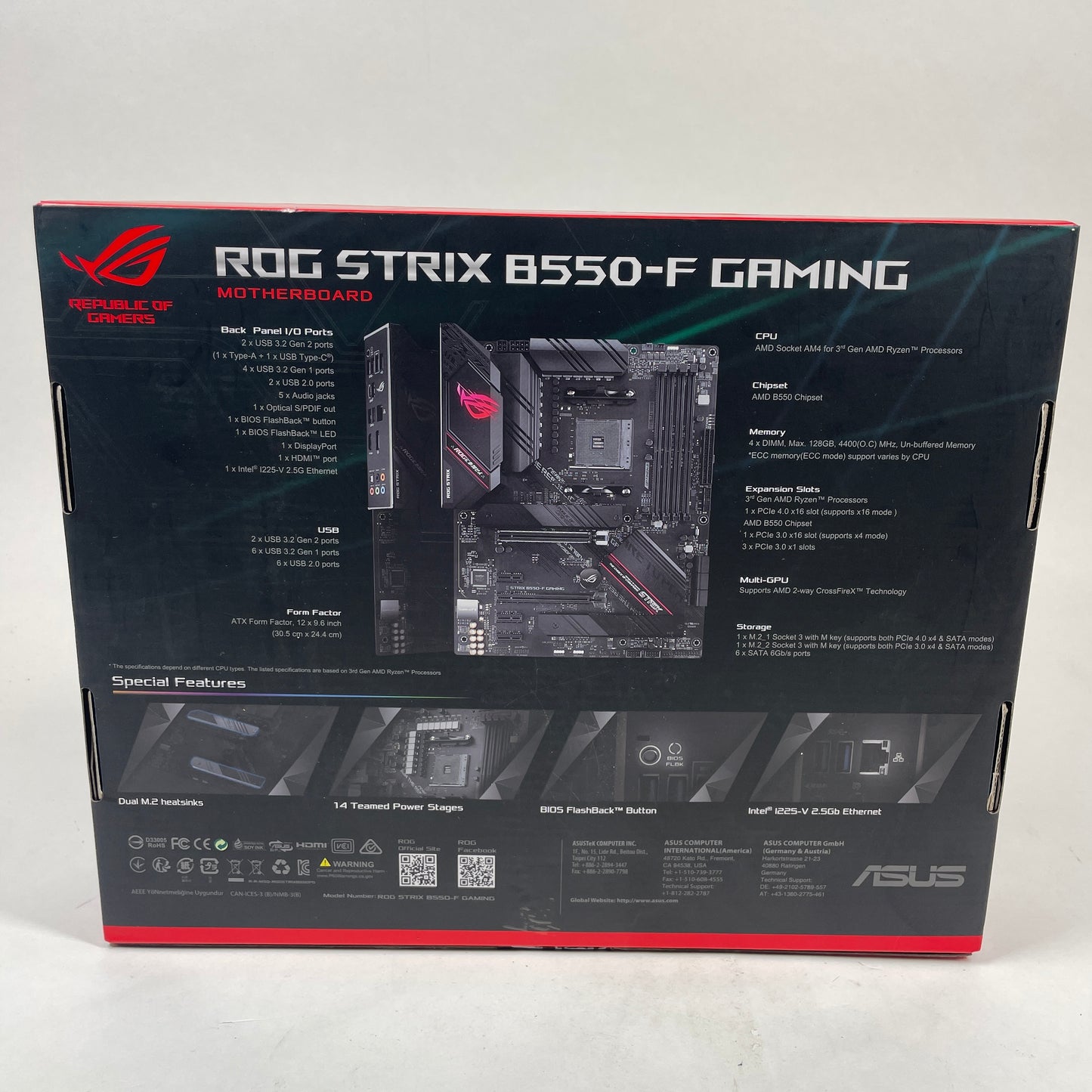Asus ROG Strix B550-F AM4 ATX AMD DDR4 Motherboard
