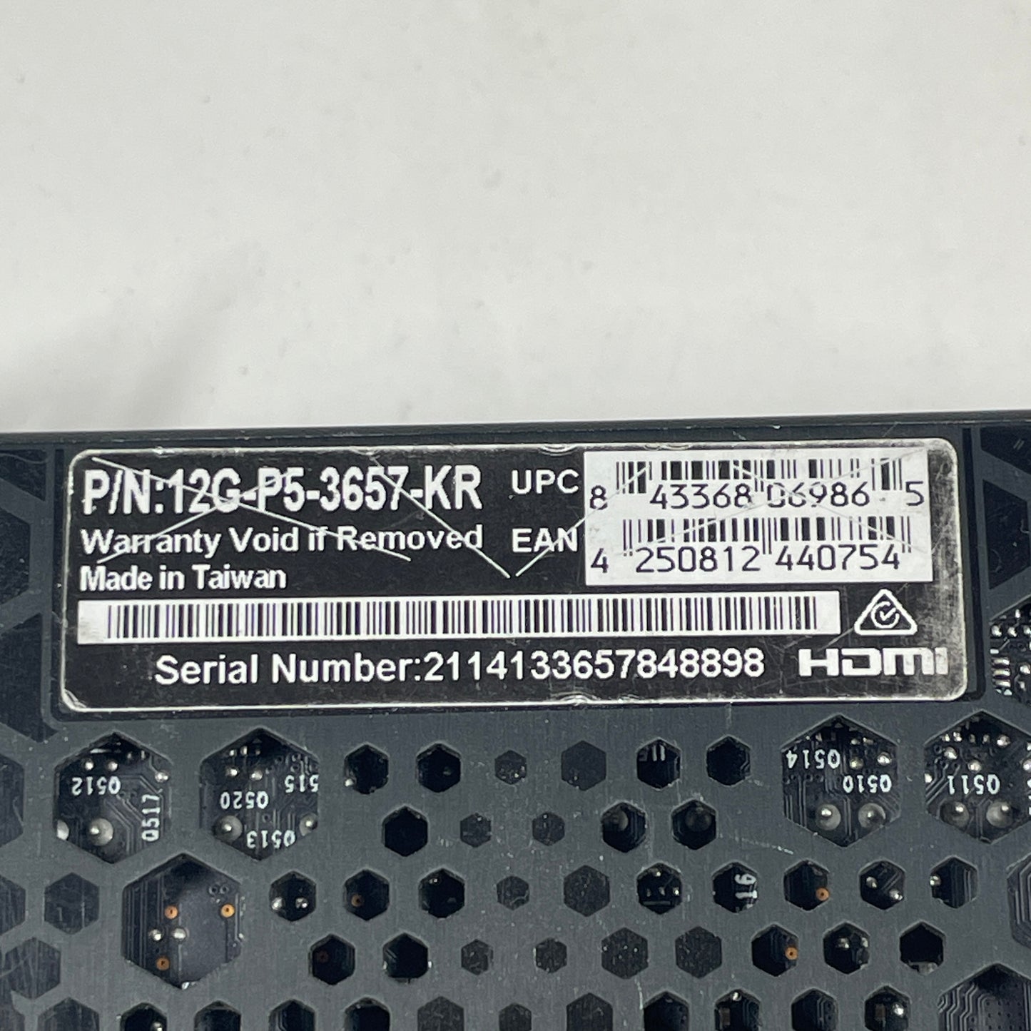 Broken EVGA GeForce RTX 3060 12GB GDDR6 Graphics Card 12G-P5-3657-KR